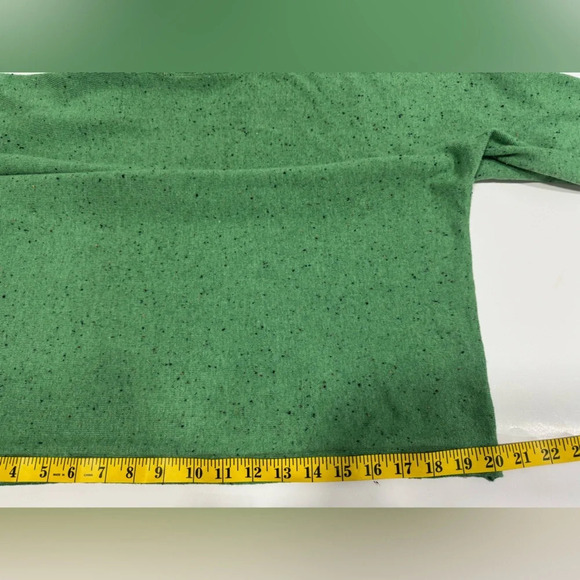 J. Jill  Petite small Marled Flecked Green 3/4 Sleeve Pullover - Picture 7 of 13